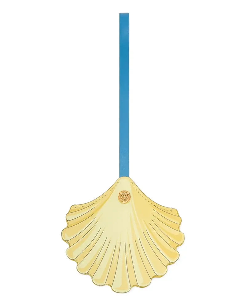 Versace Seashell Anhänger aus Leder - Blau Blau