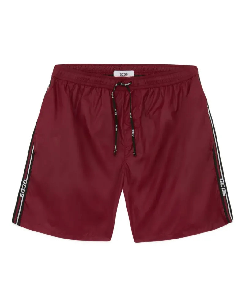 GCDS logo-tape short swim shorts - Rot Rot