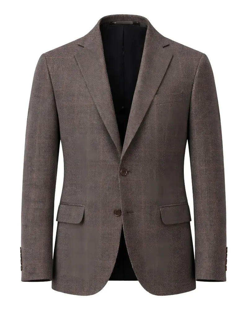 Pal Zileri check-pattern notched-lapel jacket - Braun Braun