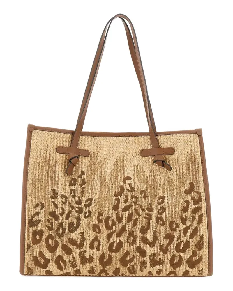 Gianni Chiarini leopard-print shoulder bag - Nude Nude