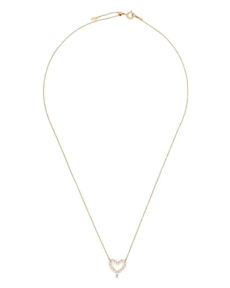 PERSEE 18kt Aphrodite Gelbgoldhalskette mit Perlen und Diamant Gold