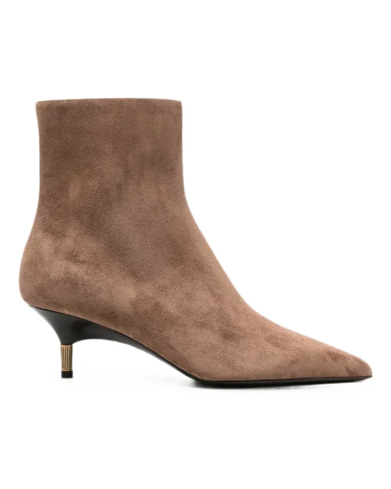 KHAITE Spitze Stiefeletten aus Wildleder - Braun Braun