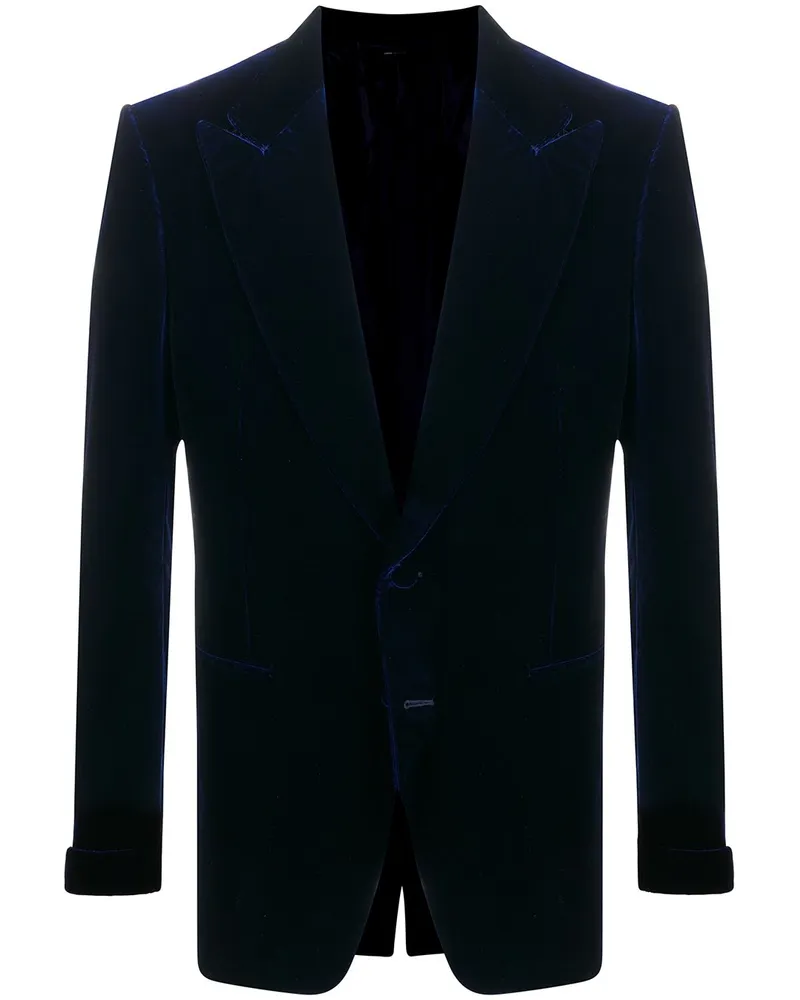 Tom Ford Einreihiges Sakko - Blau Blau