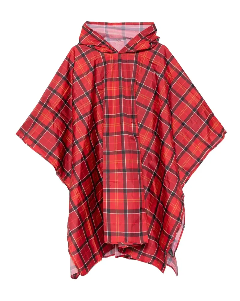 Barbour Tartan hooded poncho - Rot Rot