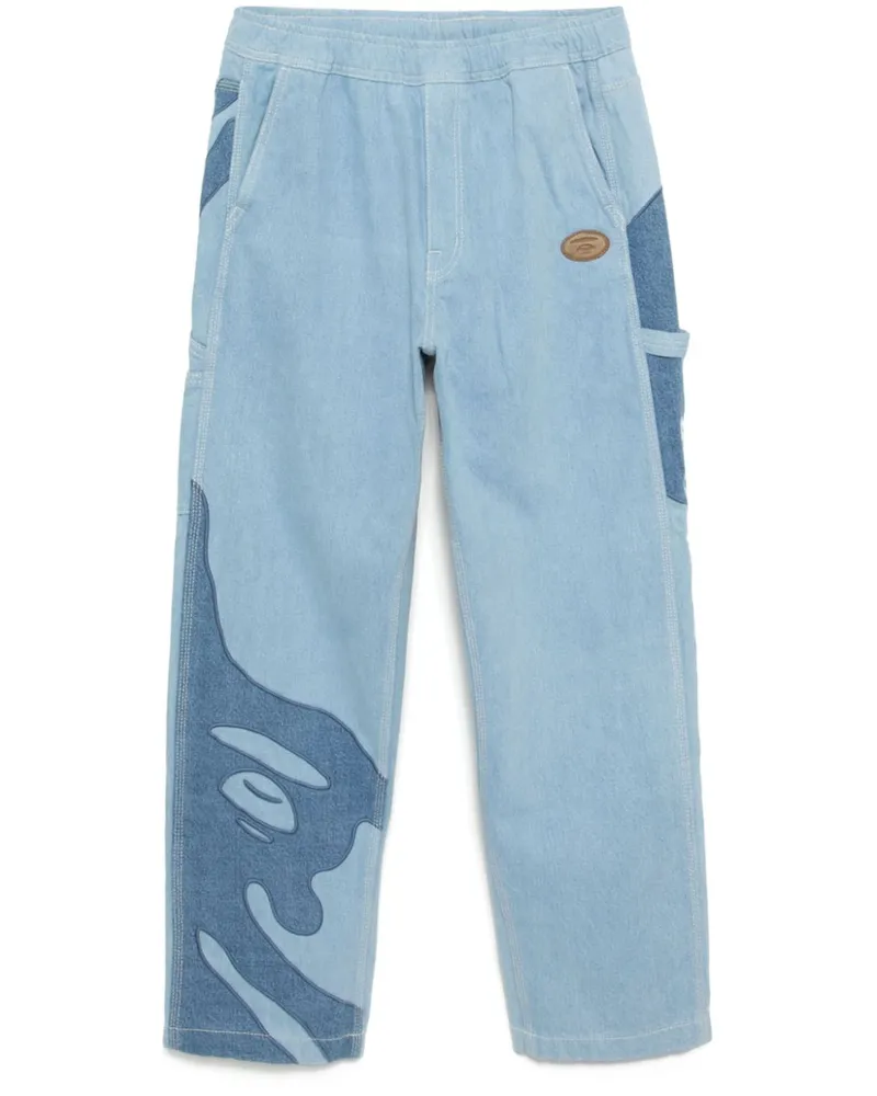 BAPE Jeans mit Moonface-Logo - Blau Blau