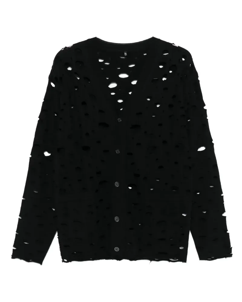 R13 distressed button-up cardigan - Schwarz Schwarz
