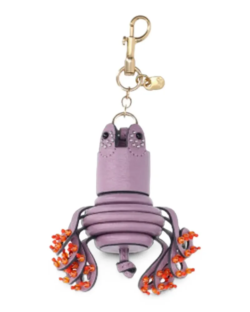 Anya Hindmarch Octopus beaded leather keyring - Violett Violett