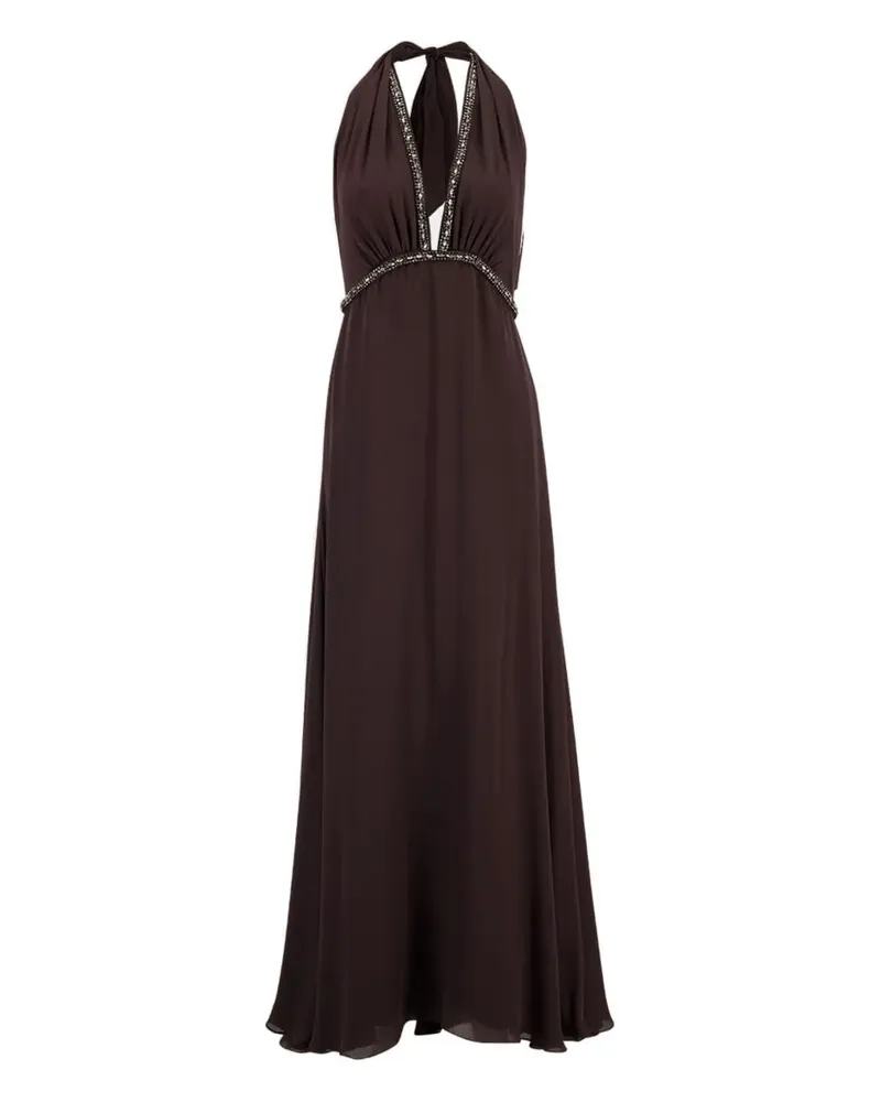 Johanna Ortiz New Destiny Maxikleid mit Neckholder - Braun Braun