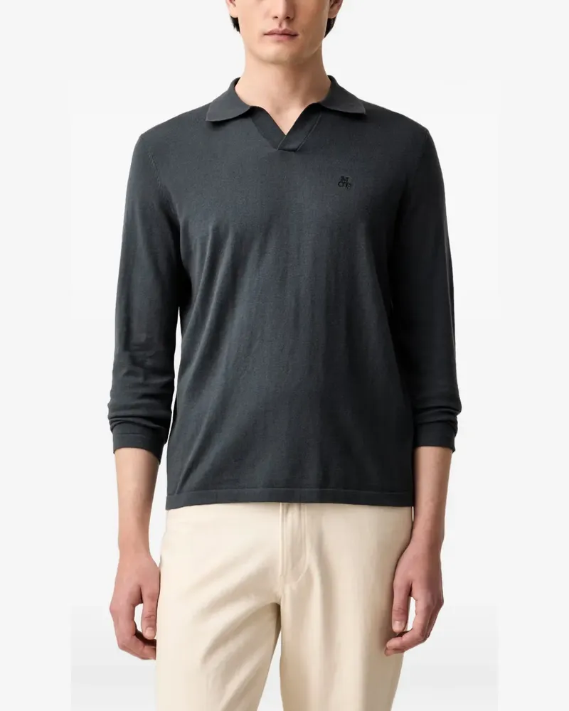 Marc O'Polo Pullover mit Poloshirtkragen - Grau Grau