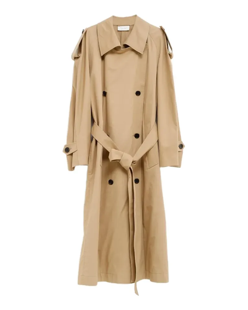 The Row button belted coat - Nude Nude