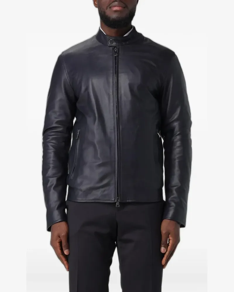 XC leather jacket - Blau Blau