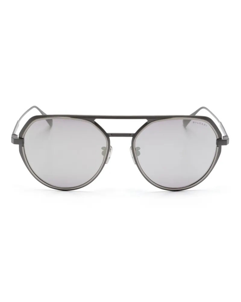 Bulgari BV40019U Pilotenbrille - Silber Silber