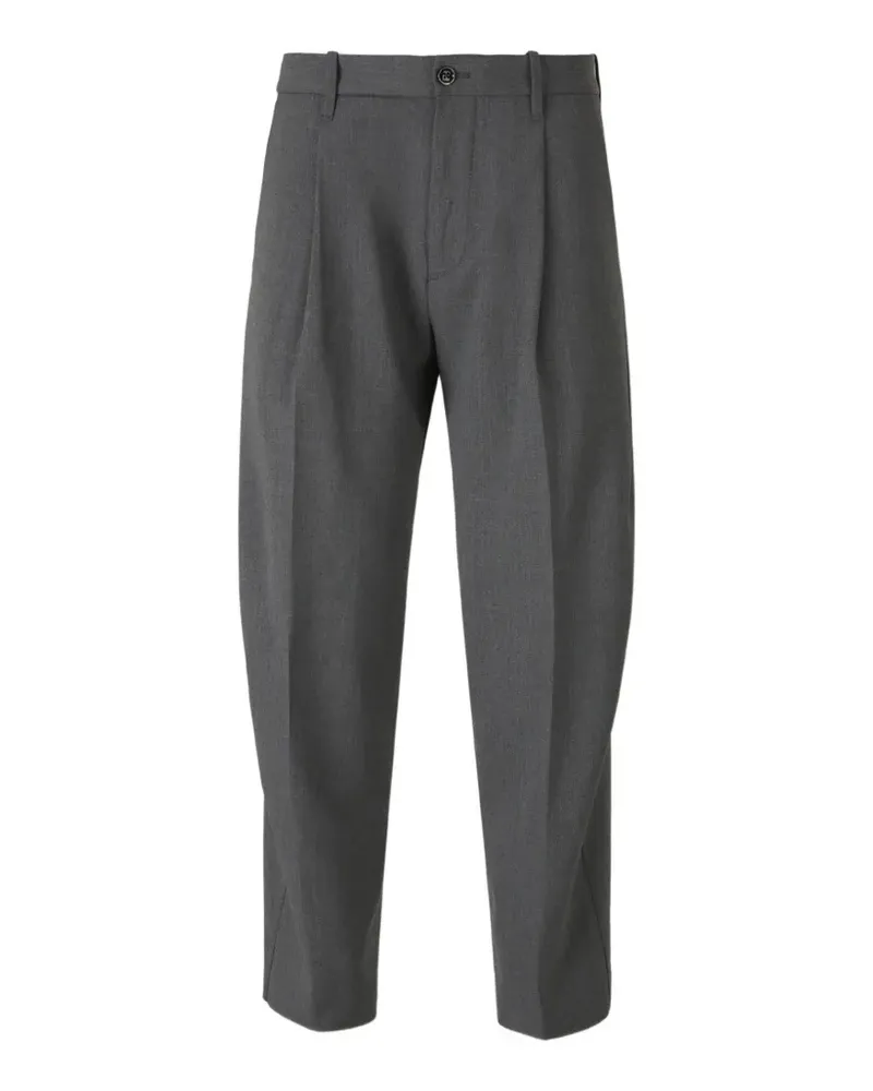 nine:inthe:morning Cropped-Hose mit Falten - Grau Grau