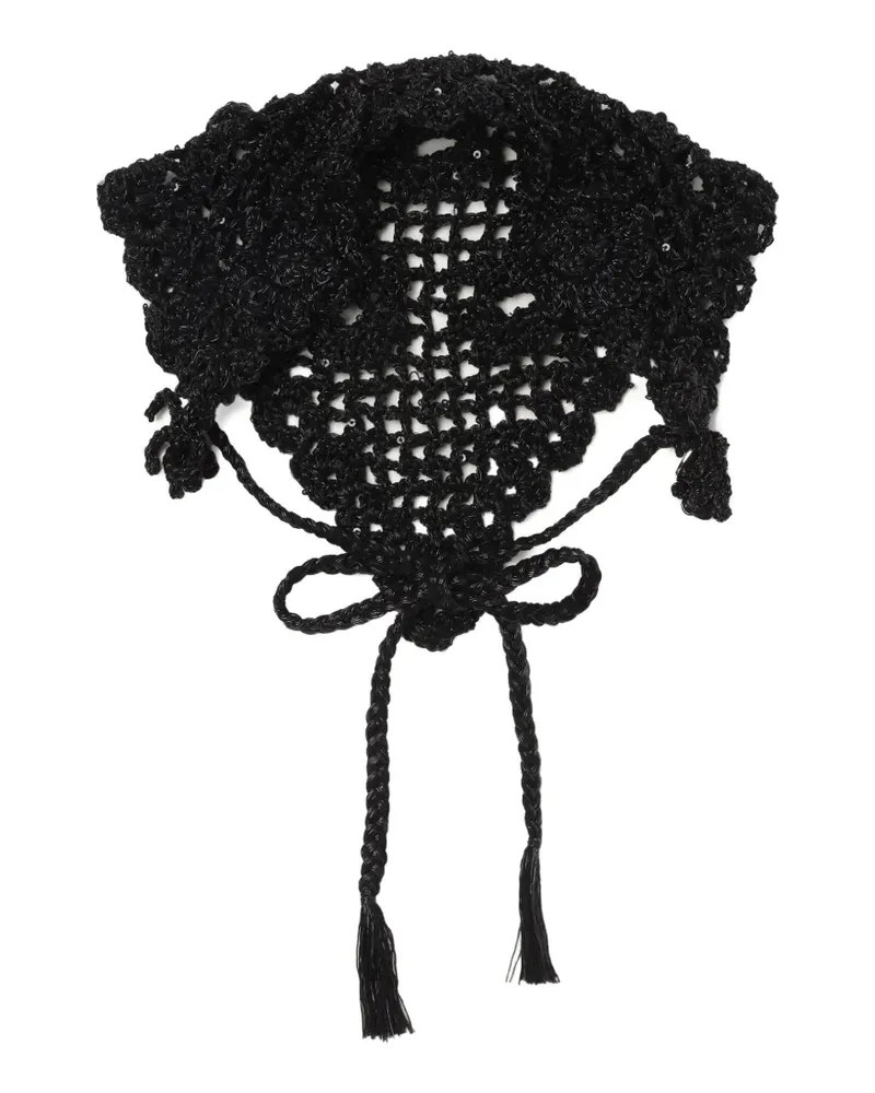 CA4LA Gehäkelter Hut - Schwarz Schwarz