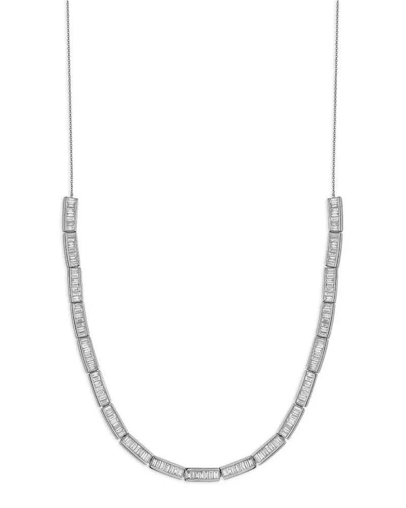 Dana Rebecca Designs 14kt Sadie Weißgoldhalskette mit Diamant Weiß