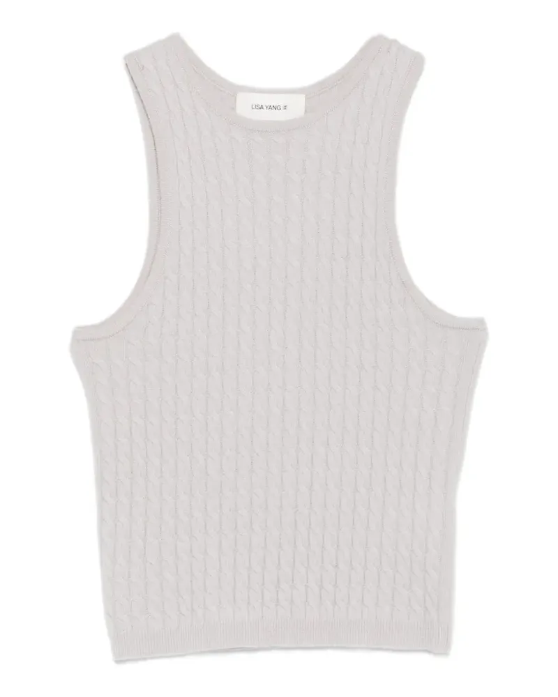 Lisa Yang Iora Tanktop mit Zopfmuster - Grau Grau