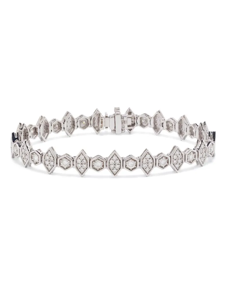 Kolours 18kt Fortis Weißgoldarmband mit Diamanten - Silber Silber