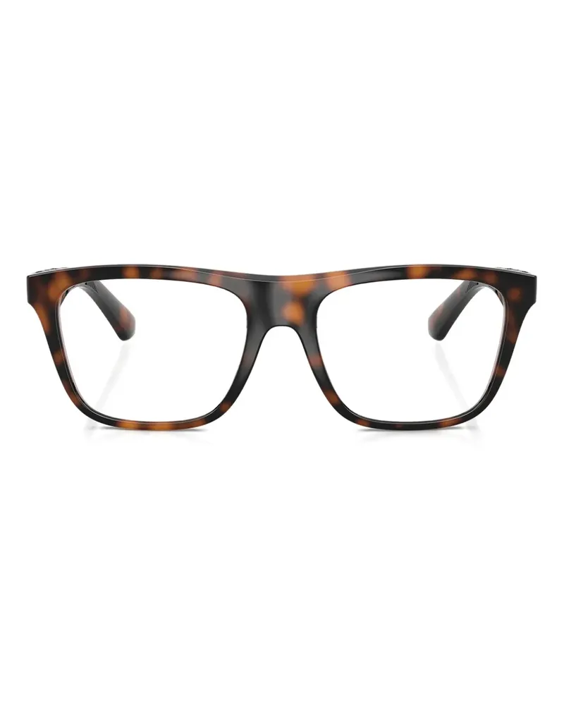 Burberry Gemusterte Brille mit eckigem Gestell - Dark havana Dark