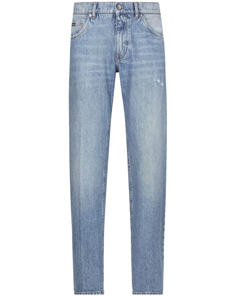 Dolce & Gabbana Jeans mit Logo-Stickerei Blau