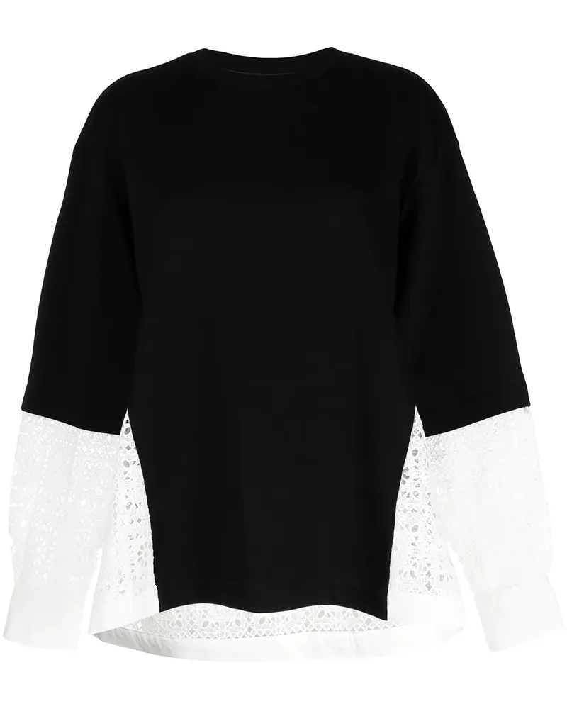 BAPE Blumiges Langarmshirt - Schwarz Schwarz