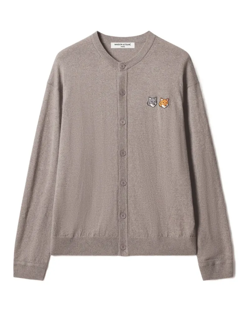 Kitsuné Double Fox Head cardigan - Grau Grau