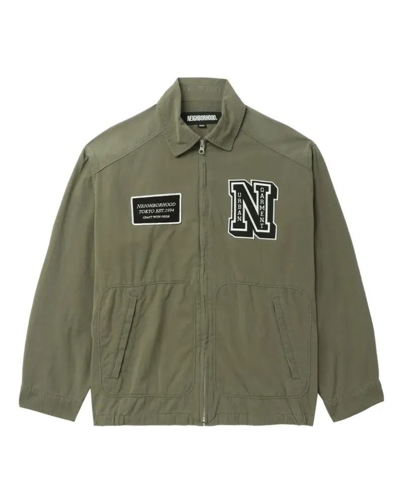 Neighborhood Reißverschluss-Hemdjacke mit eingefasster Tasche - Grün Grün
