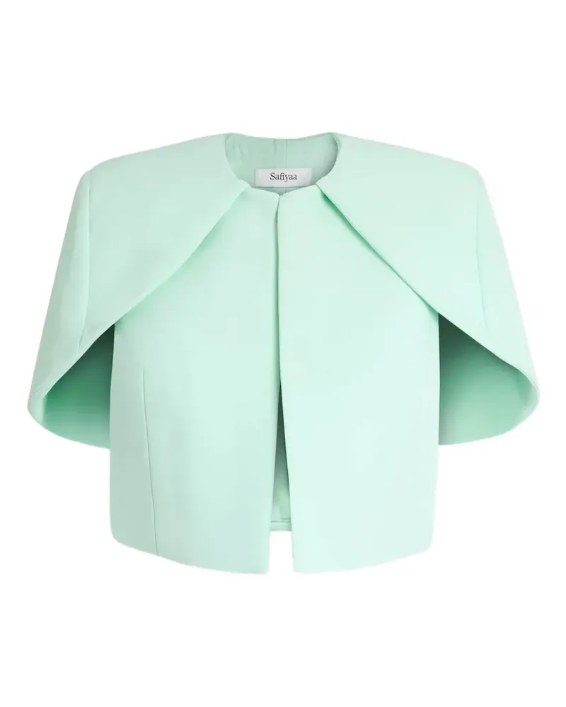 Safiyaa Micah cape-style cropped jacket - Grün Grün