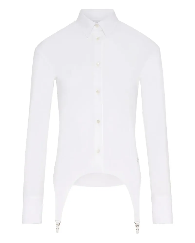 Jean Paul Gaultier suspender-embellished shirt - Weiß Weiß