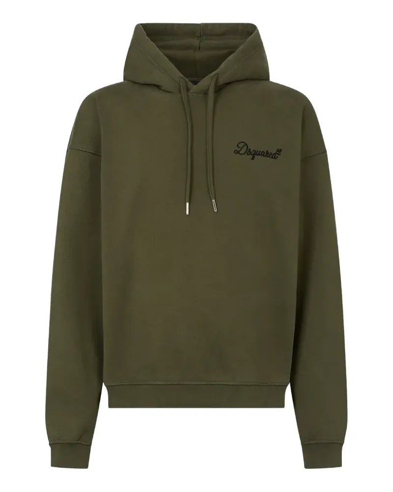Dsquared2 Signature Hoodie mit lockerem Schnitt - Grün Grün