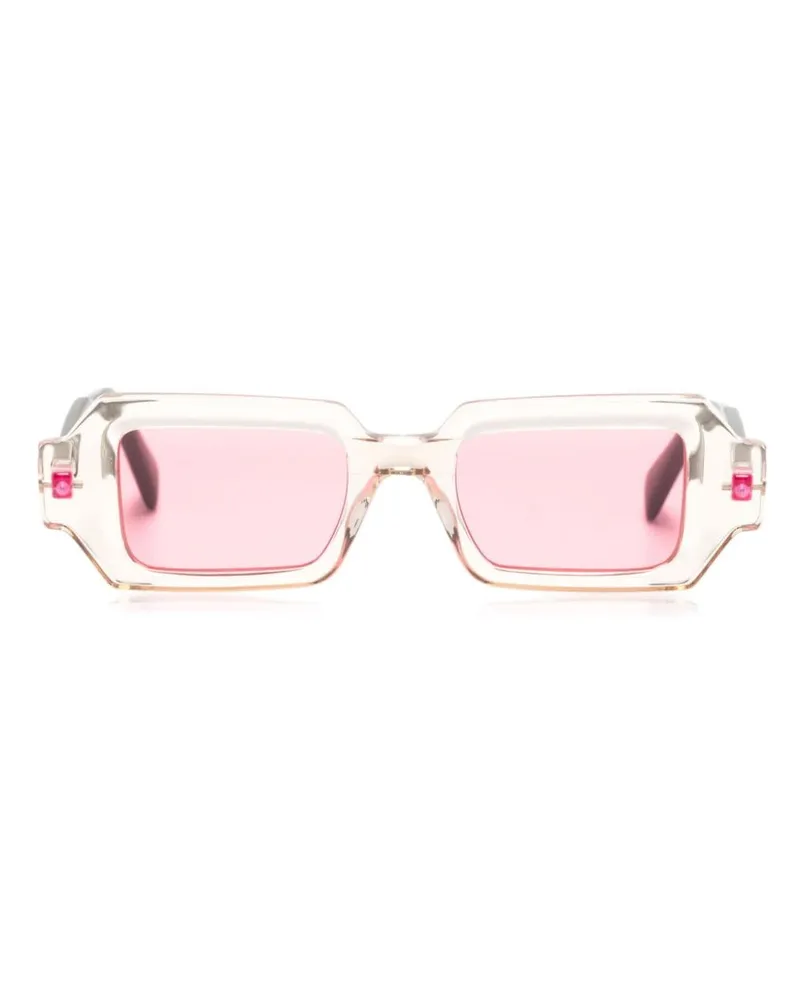 KUBORAUM Q9 Sonnenbrille mit eckigem Gestell - Nude Nude
