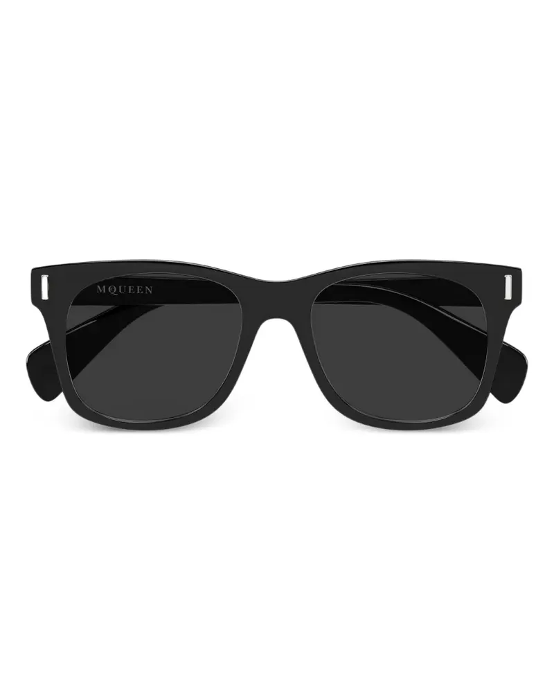 Alexander McQueen rectangle sunglasses - Schwarz Schwarz