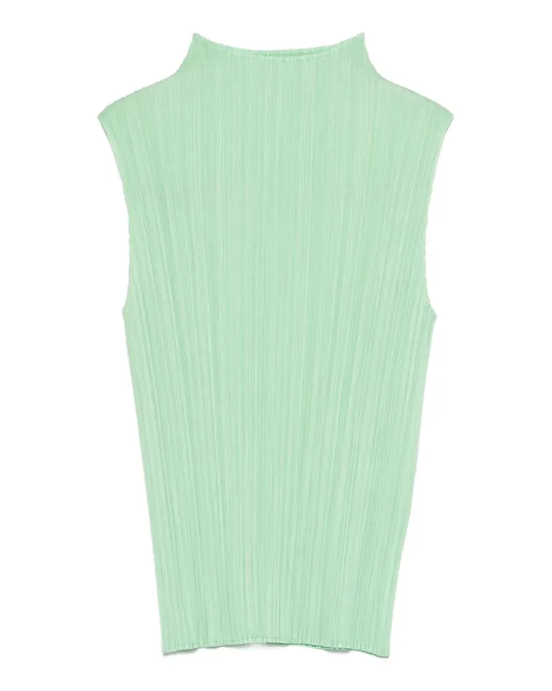 Issey Miyake high neck pleated vest - Grün Grün