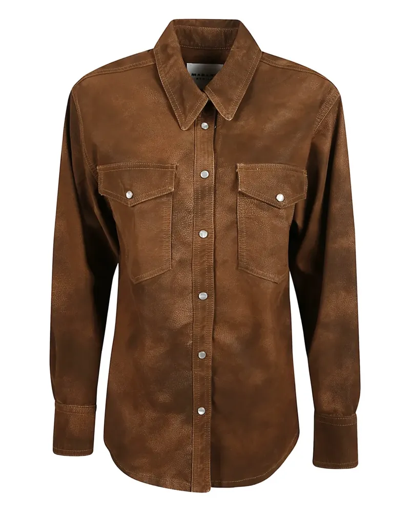 Isabel Marant Hemd mit Klappentasche - Braun Braun