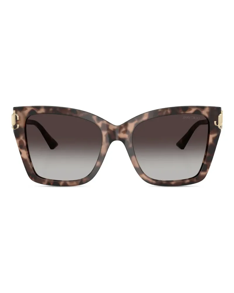 Jimmy Choo Sonnenbrille mit Logo - Braun Braun