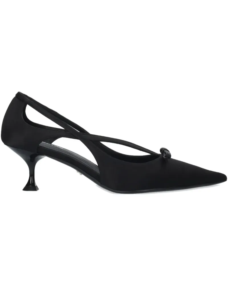 Lola Cruz Tina Pumps mit Schleife 55mm - Schwarz Schwarz