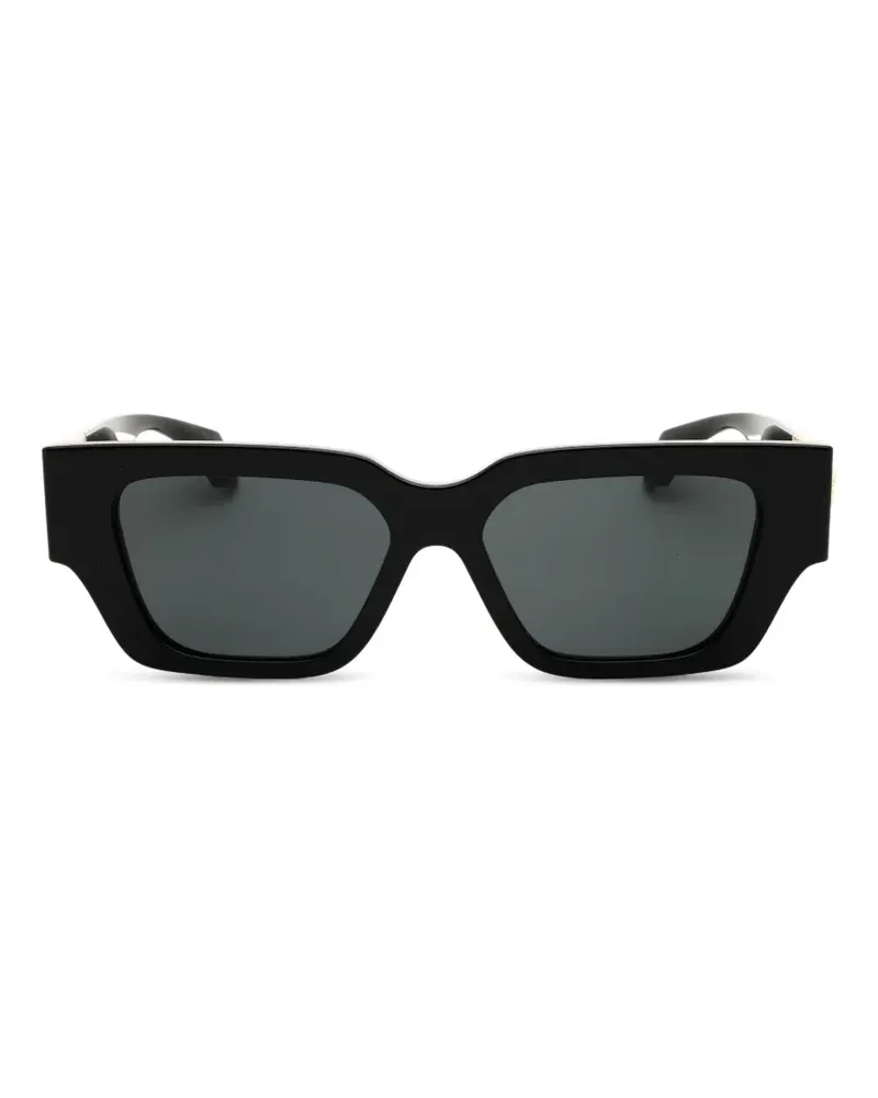 Versace Eckige Sonnenbrille mit Medusa-Motiv - Schwarz Schwarz