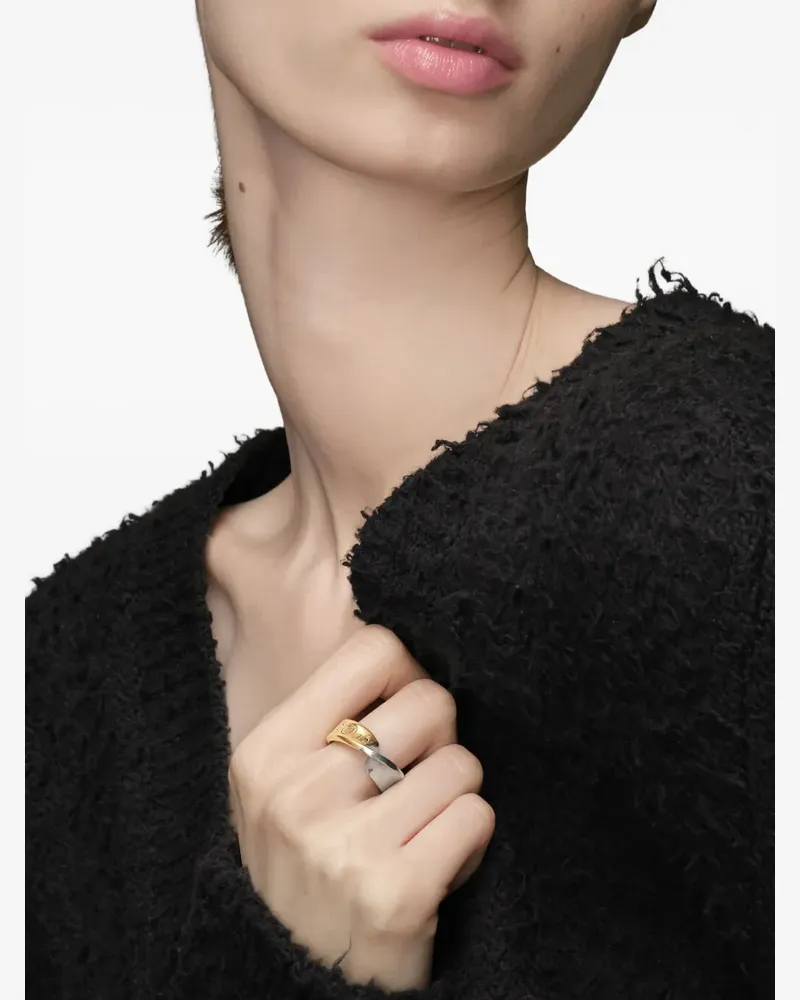 Maison Margiela Verdrehter Ring mit Nummern-Logo - Silber Silber