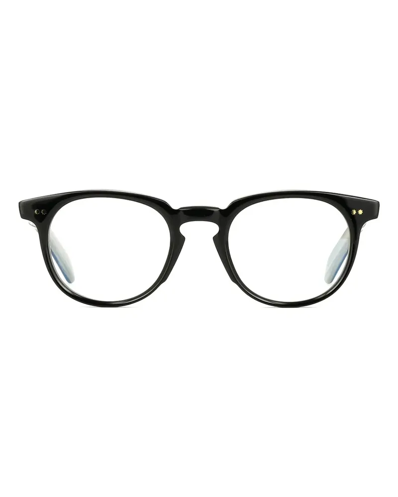 Cutler and Gross Brille mit rundem Gestell - Schwarz Schwarz