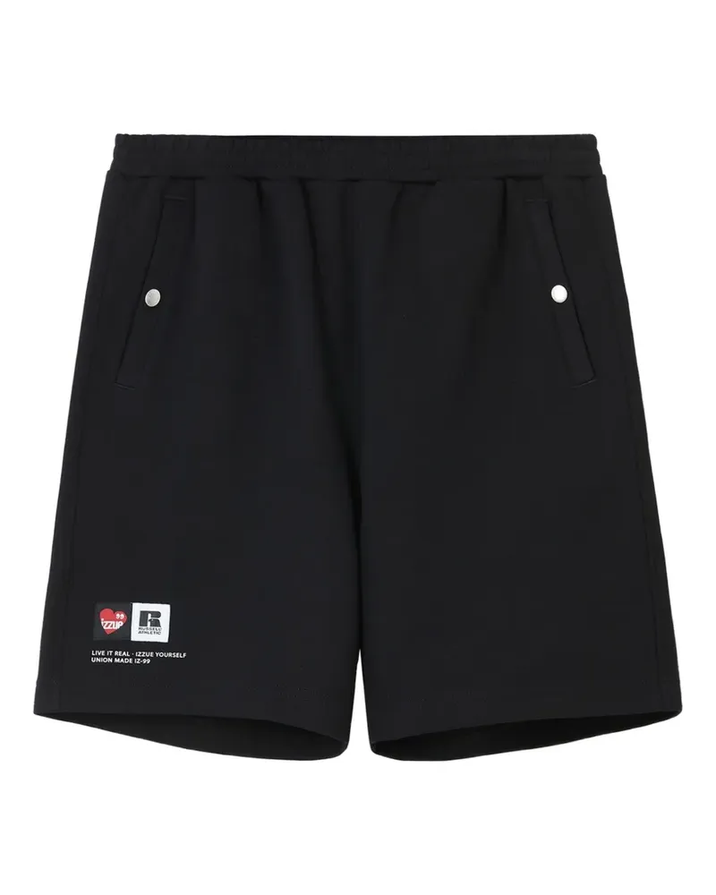 Izzue Shorts mit Logo-Patch - Schwarz Schwarz