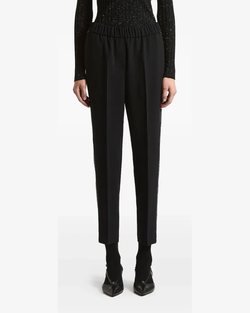 Peserico elasticated-waistband trousers - Schwarz Schwarz