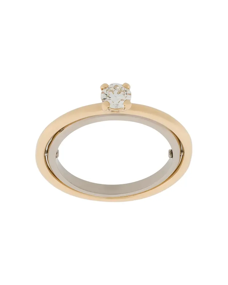 Charlotte Chesnais 18kt 'Elipse' Gelbgoldring mit Diamanten Gold