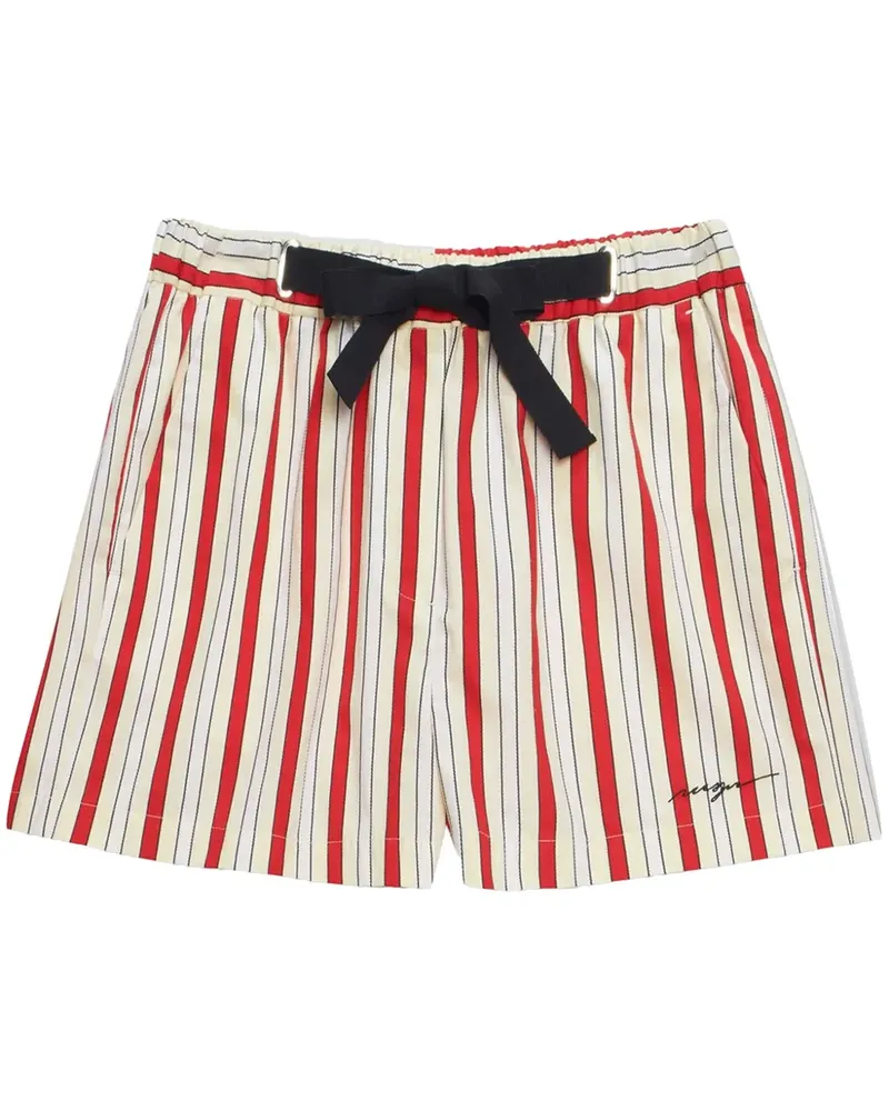 MSGM Gestreifte Shorts - Nude Nude