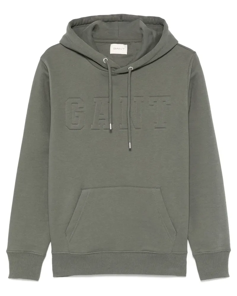 Gant Hoodie mit Logo-Prägung - Grün Grün