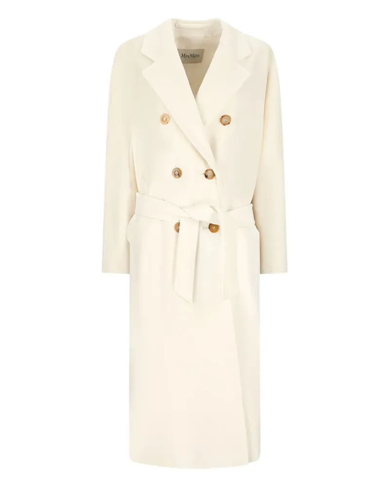Max Mara Madame Mantel - Weiß Weiß