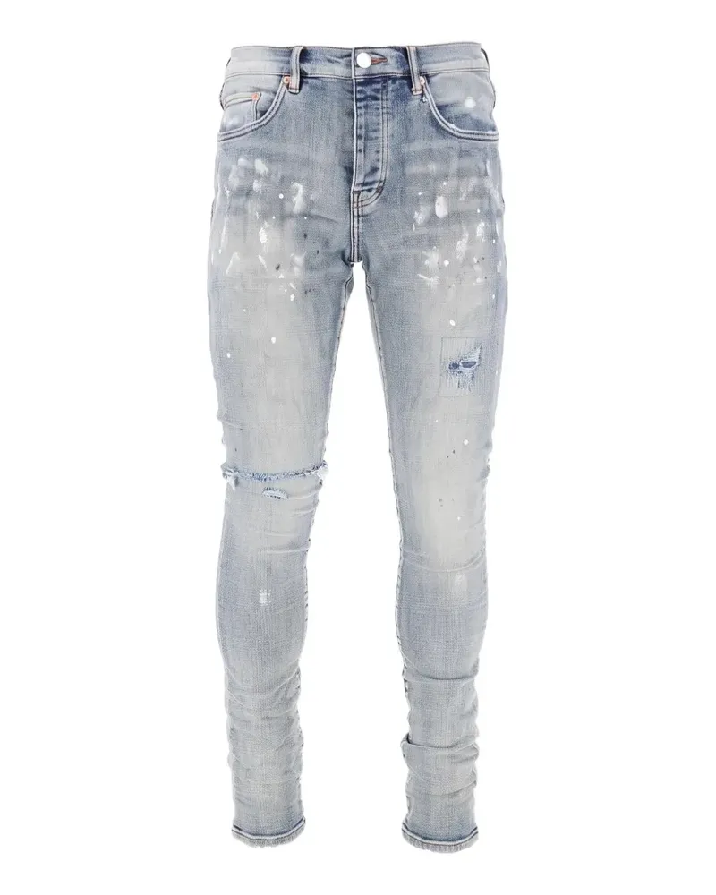 PURPLE BRAND P001 paint-splatter jeans - Blau Blau