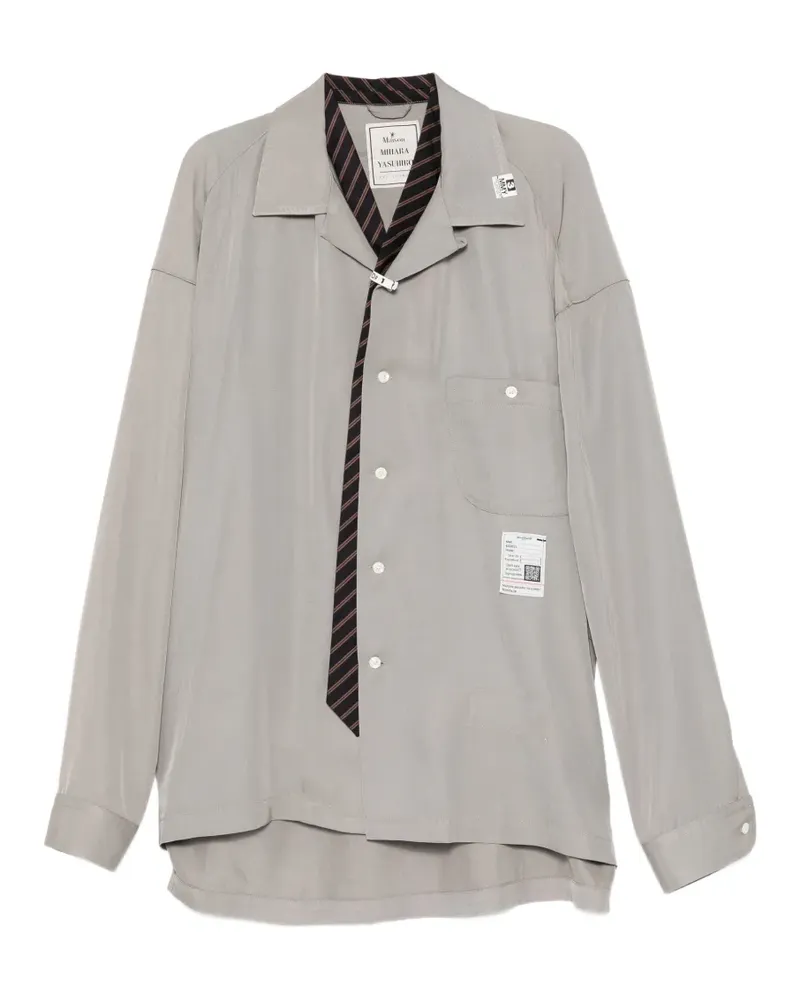 MIHARAYASUHIRO logo-patch shirt - Grau Grau