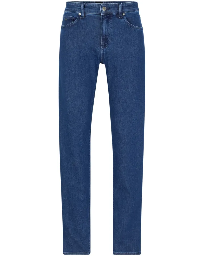 HUGO BOSS Halbhohe Straight-Leg-Jeans - Blau Blau