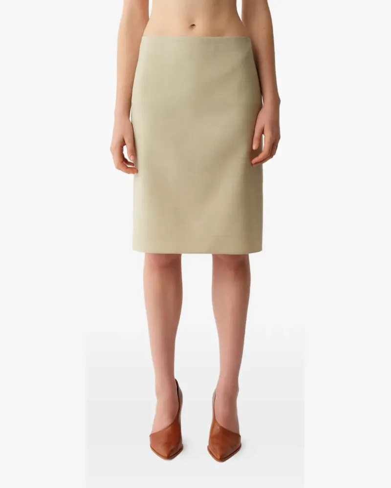 Calvin Klein rear-slit skirt - Nude Nude