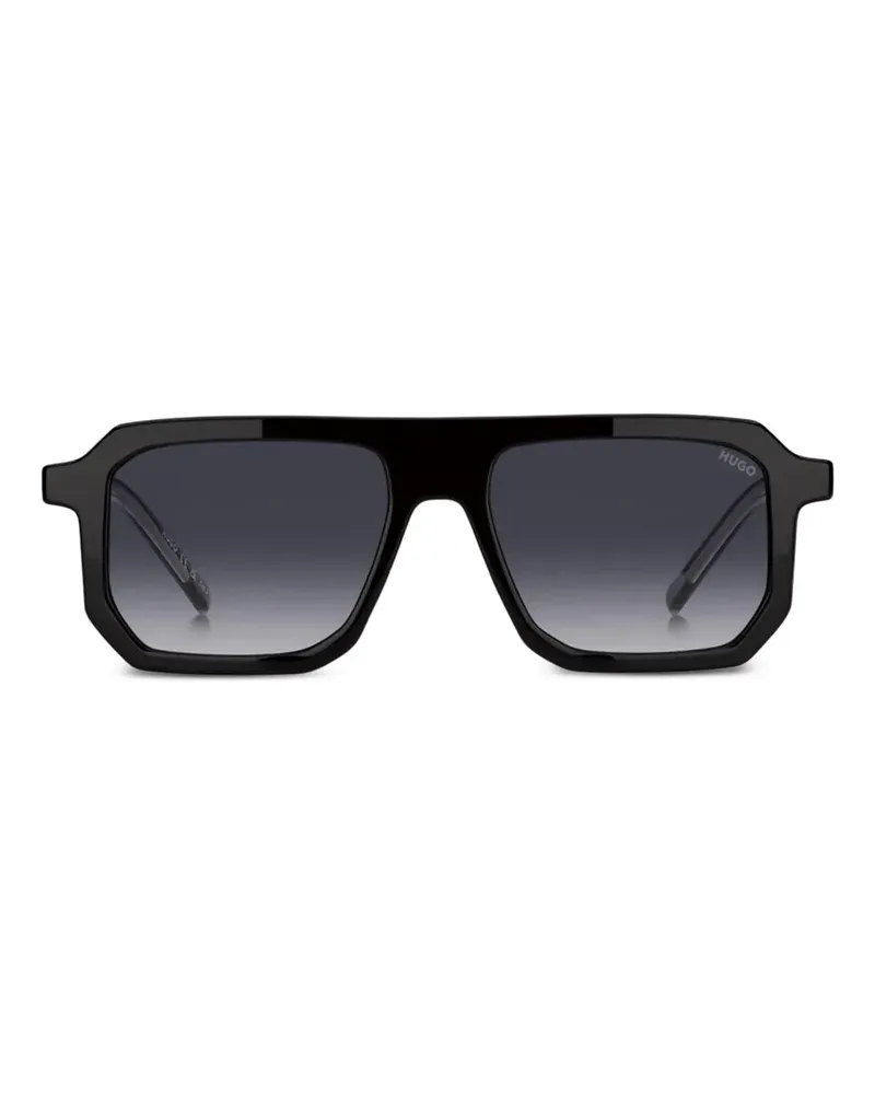 HUGO BOSS Sonnenbrille mit geometrischem Gestell - Schwarz Schwarz