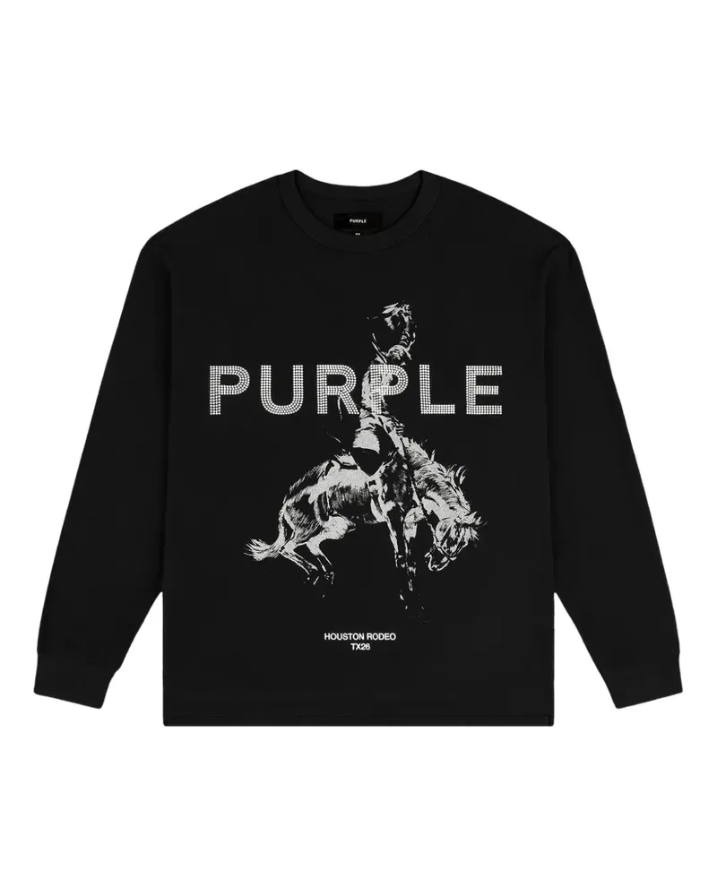 PURPLE BRAND Houston Rodeo long-sleeve riding T-shirt - Schwarz Schwarz